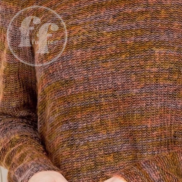 A'reve Autumn Knit Chiffon Hem Sweater Tunic Top - Picture 5 of 5